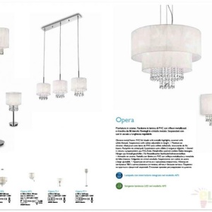 Lustra cristal Venezian diam.71cm OPERA SP6 BIANCO 068299 52169 universul-luminii.ro