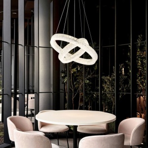 Lustra cristale din sticla LED CCT cu telecomanda LAUREL 60cm