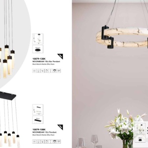Lustra cu 10 pendule LED design modern Moonbeam 236819 universul-luminii.ro