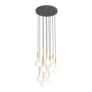 Lustra cu 10 pendule pentru tavane inalte, hol, casa scarii Ero X auriu 40