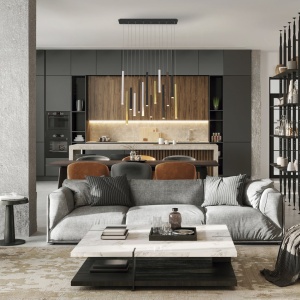 Lustra cu 14 pendule LED design modern minimalist CALA multicolor - Img 4
