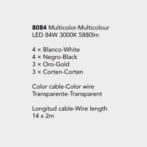 Lustra cu 14 pendule LED design modern minimalist CALA multicolor 131959 universul-luminii.ro