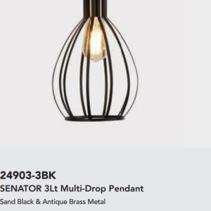 Lustra cu 3 pendule design industrial X Senator 139519 universul-luminii.ro