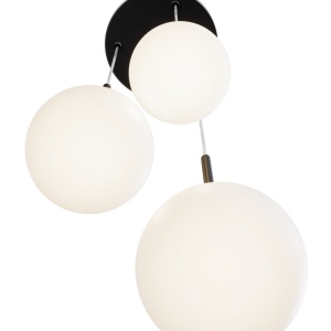 Lustra cu 3 pendule design modern Basic form negru 212149 universul-luminii.ro