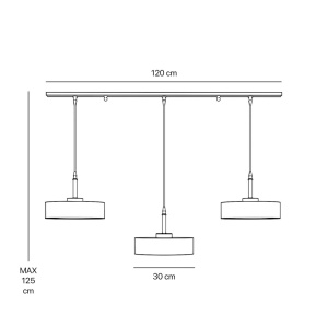 Lustra cu 3 pendule din alama Elegant Design - Img 4