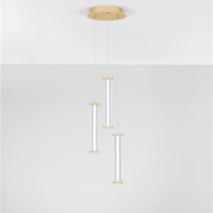 Lustra cu 3 pendule LED 2700K PHEME auriu periat - Img 3