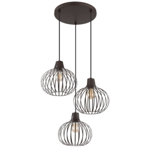 Lustra cu 3 pendule metal ruginiu MATEO 615079 universul-luminii.ro