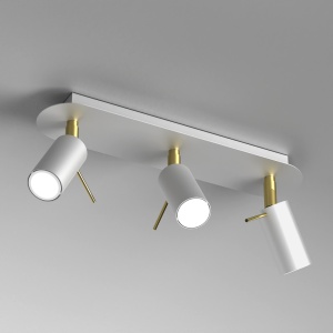 Lustra cu 3 spoturi mini GU10 directionabile design modern PRESTON GOLD alb, auriu 104099 universul-luminii.ro