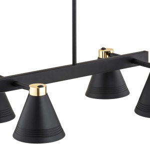 Lustra cu 4 brate design modern AVALONE negru 107979 universul-luminii.ro
