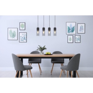 Lustra cu 4 pendule design modern ANNIKA negru 114349 universul-luminii.ro