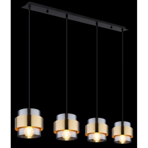 Lustra cu 4 pendule design modern MILLEY negru, auriu 114009 universul-luminii.ro