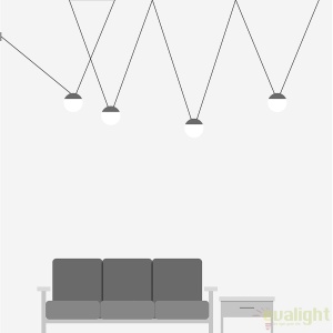 Lustra cu 4 pendule design modern MINE SPACE Grey 28376-4L 48189 universul-luminii.ro