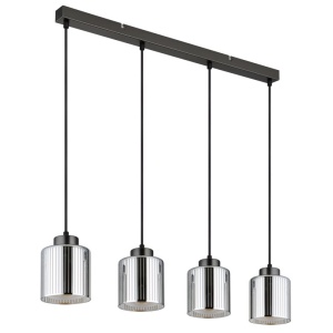 Lustra cu 4 Pendule negru crom FELICIA 250059 universul-luminii.ro