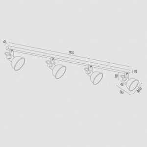 Lustra cu 4 spoturi directionabile design modern Lenora auriu, negru 215659 universul-luminii.ro