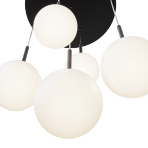 Lustra cu 5 pendule design modern Basic form negru 118729 universul-luminii.ro