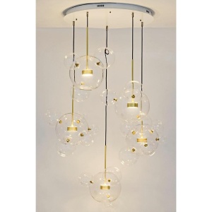 Lustra cu 5 pendule LED design modern Boliccine 181559 universul-luminii.ro