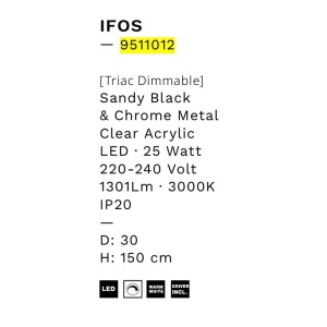 Lustra cu 5 pendule LED design modern IFOS - Img 7