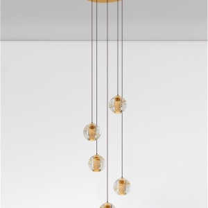 Lustra cu 5 pendule LED design modern LICIO 232299 universul-luminii.ro