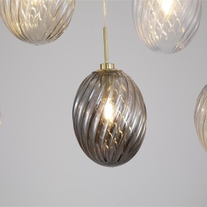 Lustra cu 5 pendule sticla colorata Whirl 621229 universul-luminii.ro