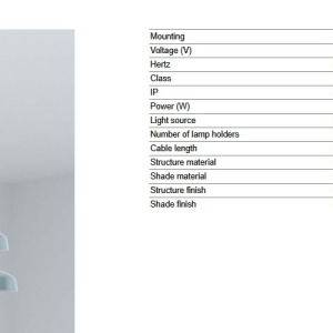 Lustra cu 7 pendule metal TATAWIN M blue - Img 4