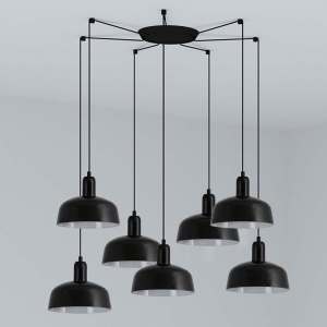 Lustra cu 7 pendule metal TATAWIN S negru