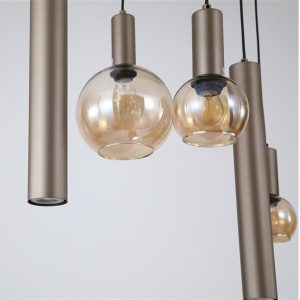 Lustra cu 8 pendule mixte Lyon 600259 universul-luminii.ro
