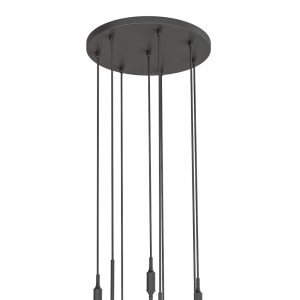 Lustra cu 8 pendule suspendate Ero VIII negru 40 - Img 4