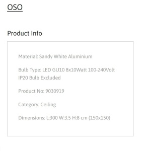 Lustra cu 8 Spoturi directionabile stil minimalist OSO, NVL-9030919 246869 universul-luminii.ro