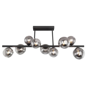 Lustra cu 9 surse de lumina design modern RIHA fumurie 56133-9D GL 87989 universul-luminii.ro