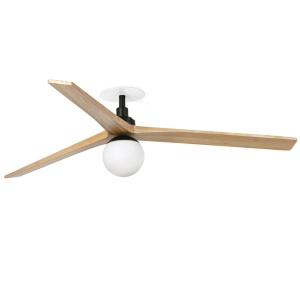 Lustra cu Ventilator incastrat tavan cu telecomanda KLIM L 150cm, negru/ pin