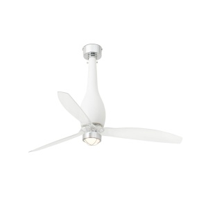 Lustra cu Ventilator si telecomanda ETERFAN M LED alb mat/transparent