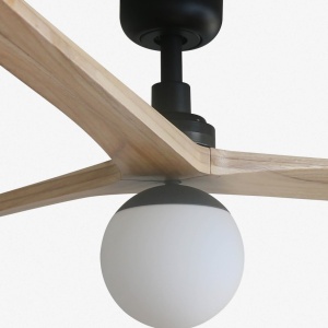 Lustra cu Ventilator Smart sisitem Tuya cu telecomanda KLIM L 150cm, negru/ pin - Img 3