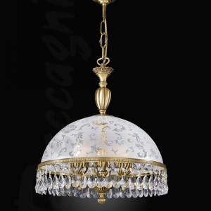 Lustra design clasic realizata manual din alama si Cristal Scholer 6200 202749 universul-luminii.ro