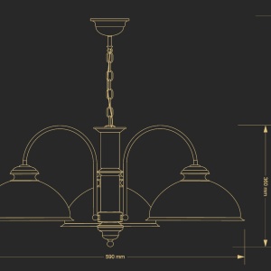 Lustra design clasic realizata manual Lido, 3L - Img 3