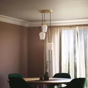 Lustra design italian din alama si sticla Talis - Img 11