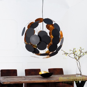 Lustra design modern Infinity negru/ auriu A-36226 VC 180009 universul-luminii.ro
