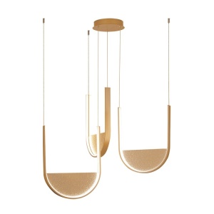 Lustra design modern LED DECO auriu/ sampanie - Img 1