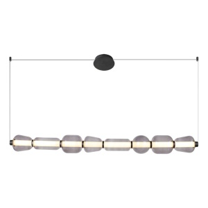 Lustra design modern LED DECO negru/ gri fumuriu
