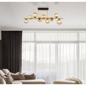 Plafoniera LED design modern Riha negru, alama 114399 universul-luminii.ro