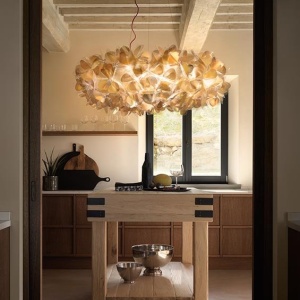 Lustra design unicat realizata manual Clizia XXL Mama Non Mama Gold, 130cm 214889 universul-luminii.ro