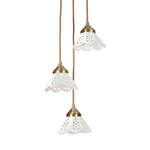 Lustra din alama cu 3 pendule ceramice Zefira - Img 3