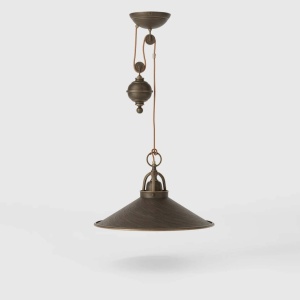 Lustra din alama industrial style cu scripete Alice - Img 3