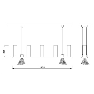 Lustra din fier forjat cu 5 surse de lumina HL 2555 47919 universul-luminii.ro