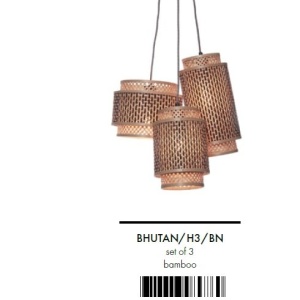 Lustra eco din bambus Bhutan/3-Shades bl/nat 178369 universul-luminii.ro
