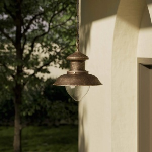 Lustra exterior IP44 realizata manual din alama Amalfi