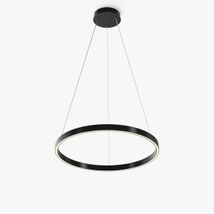 Lustra inelara suspendata LED Rim 60cm negru