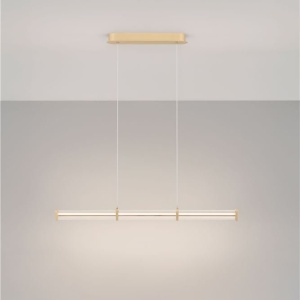 Lustra LED 2700K suspendata design liniar PHEME auriu periat - Img 4
