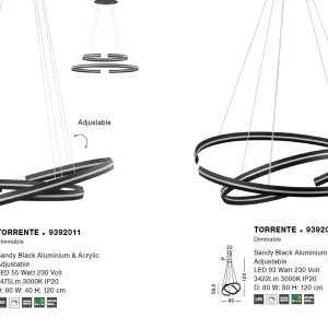 Lustra LED ajustabila design modern circular TORRENTE 93W NVL-9392012 - Img 6