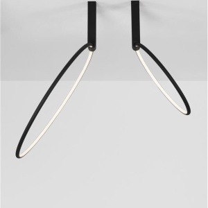 Lustra LED aplicata ajustabila GARVE neagra 70W - Img 4