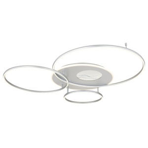 Lustra LED aplicata cu telecomanda INVERTINA argintiu - Img 1
